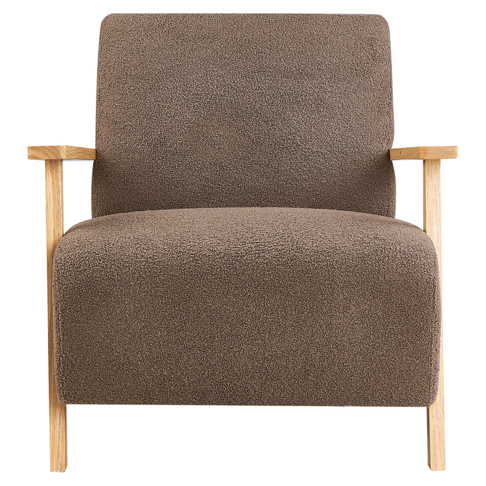 Beliani - LESJA - Fauteuil - Bruin - Bouclé