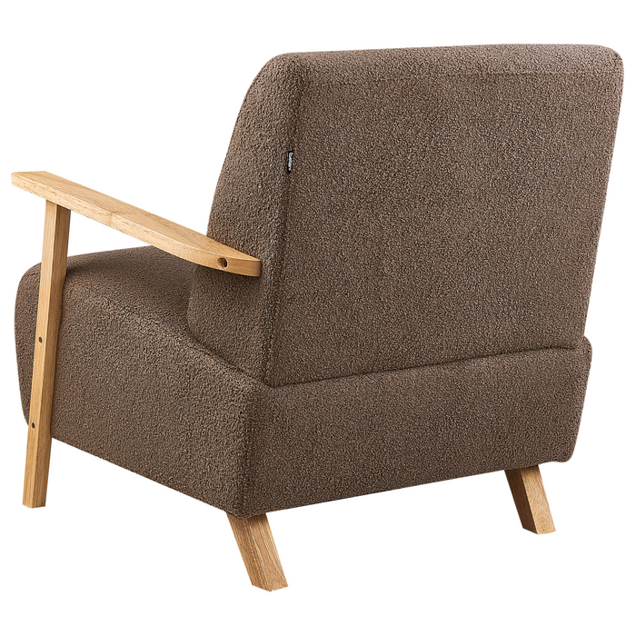 Beliani - LESJA - Fauteuil - Bruin - Bouclé