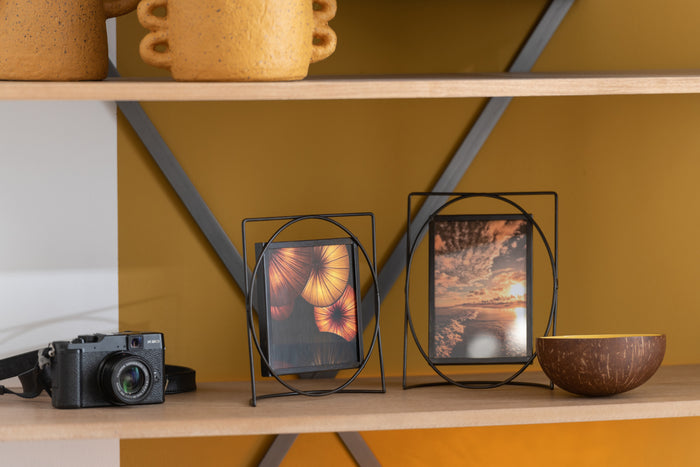 J-Line fotolijst Rechthoek - metaal|glas - donkerbruin - small