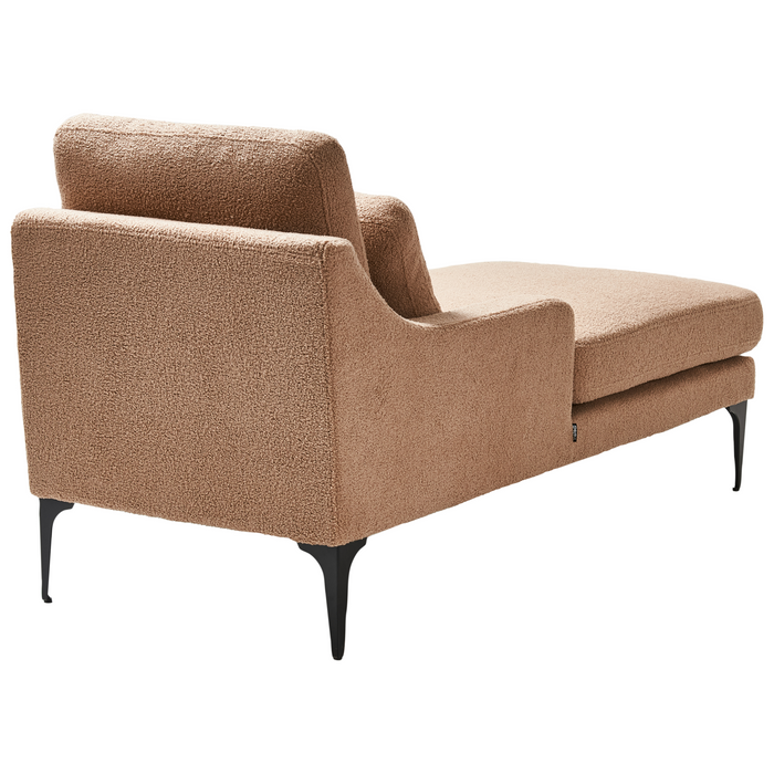 Beliani - EWRON - Chaise longue - Zandbeige - Linkszijdig - Bouclé