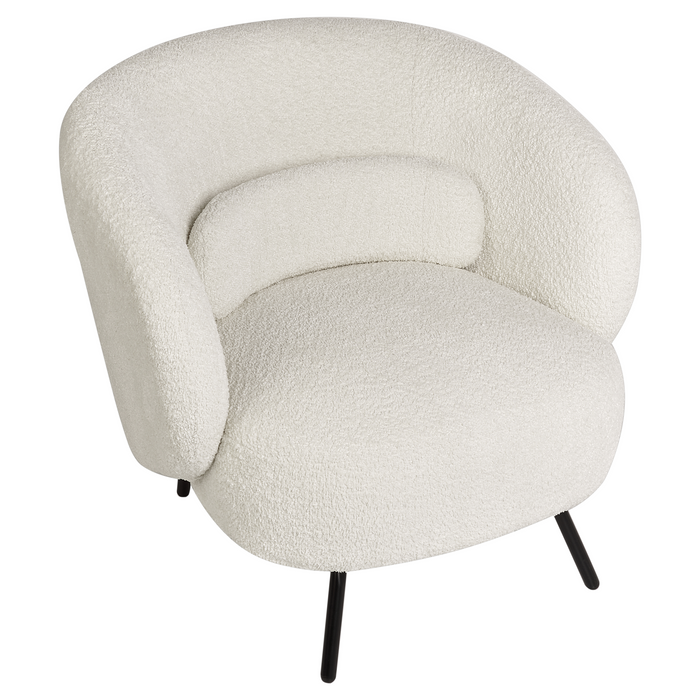 Beliani - MAKELA - Fauteuil - Gebroken wit - Bouclé