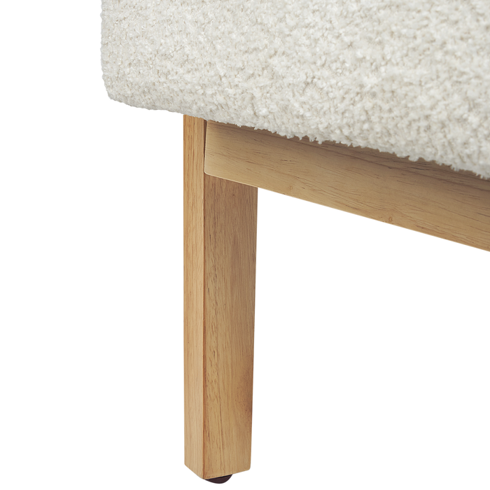 Beliani - HJO - Fauteuil - Gebroken wit - Bouclé