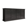 Meubella - Dressoir Leroy - Zwart eiken - 193 cm