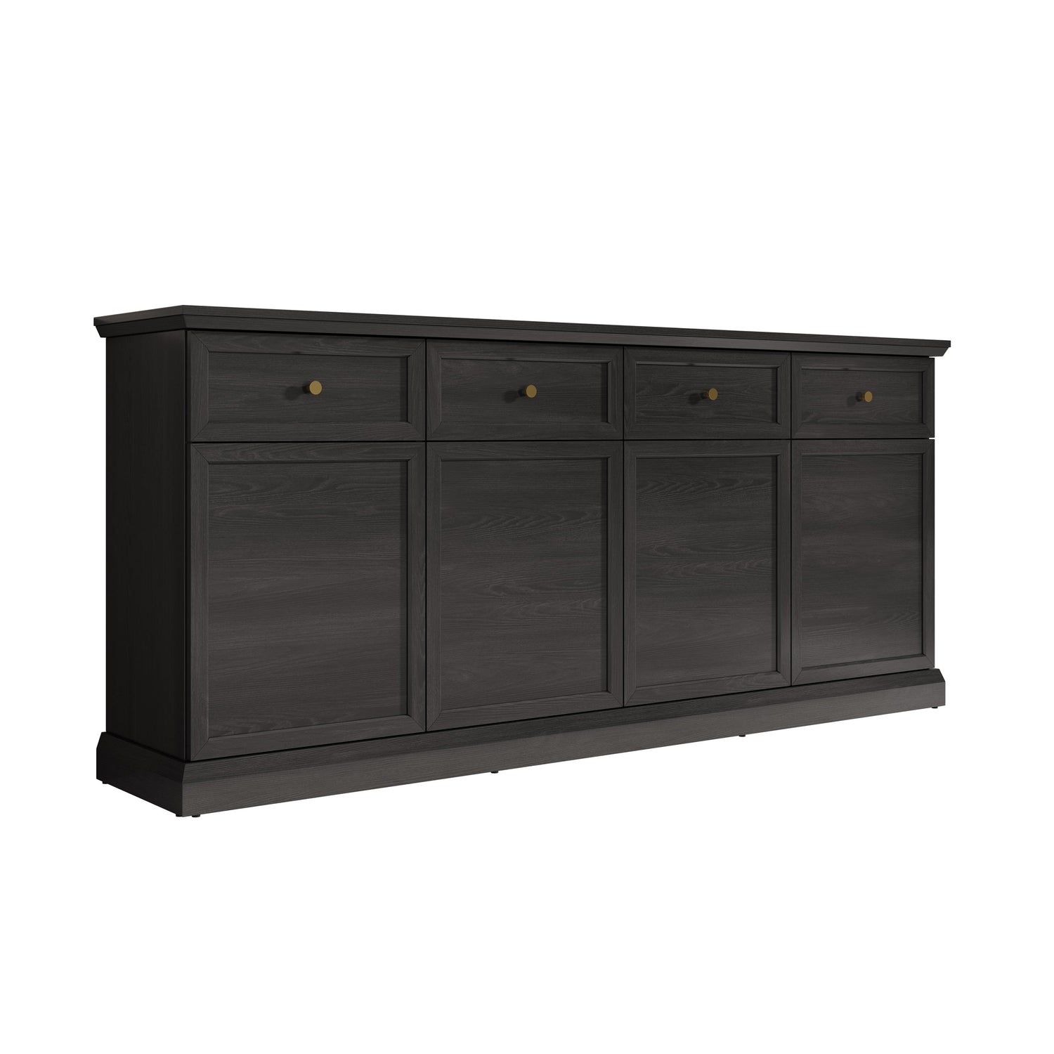 Meubella - Dressoir Leroy - Zwart eiken - 193 cm