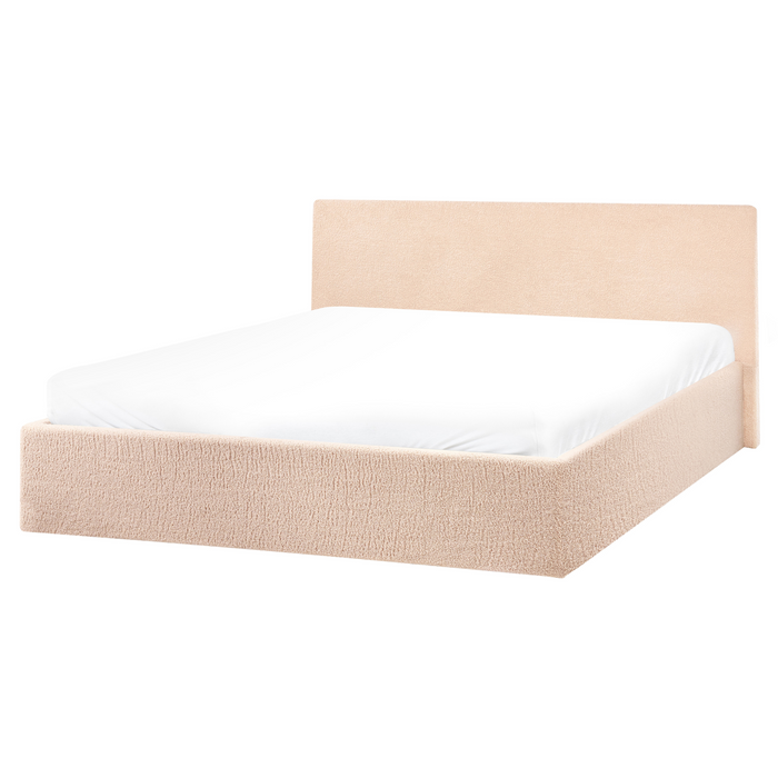 Beliani - ORBEY - Bed met opbergruimte - Beige - 160 x 200 cm - Bouclé