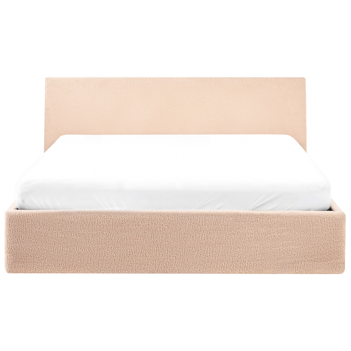 Beliani - ORBEY - Bed met opbergruimte - Beige - 160 x 200 cm - Bouclé