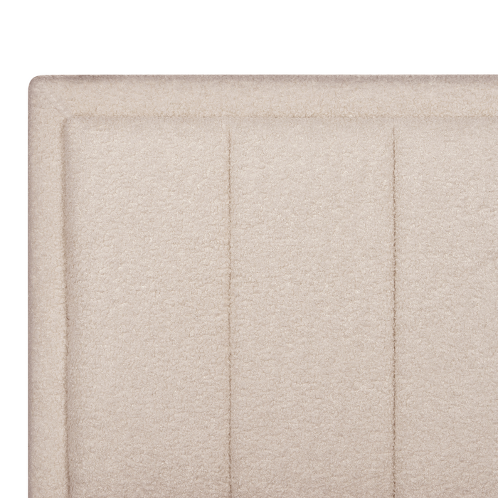 Beliani-MONTLAUR-Bed met opbergruimte-Beige-160 x 200 cm-Bouclé