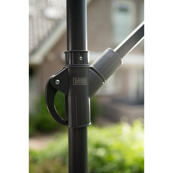 Garden Impressions Corfu parasol 250x250 - donker grijs - taupe