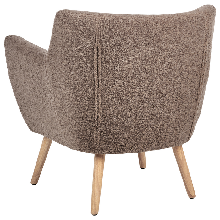 Beliani - DRAMMEN - Chesterfield fauteuil - Bruin - Bouclé
