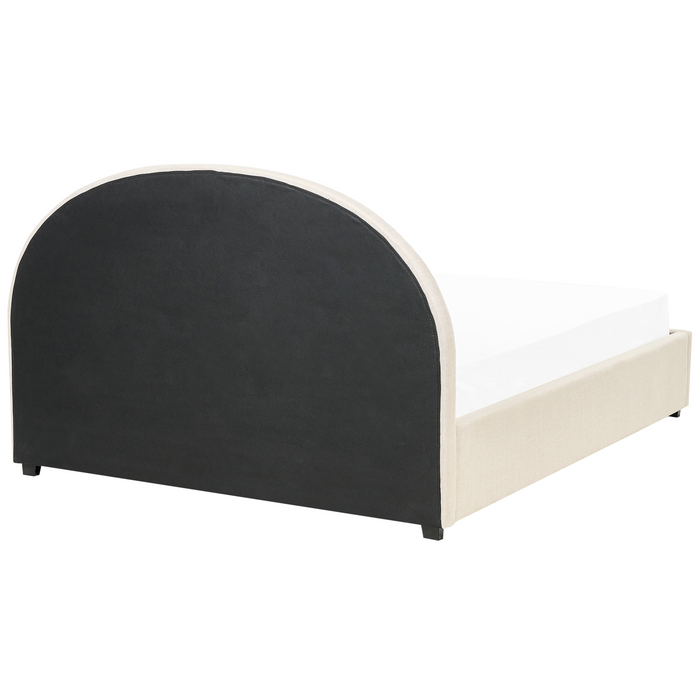 Beliani-VAUCLUSE-Bed met opbergruimte-Beige-160x200 cm-Polyester