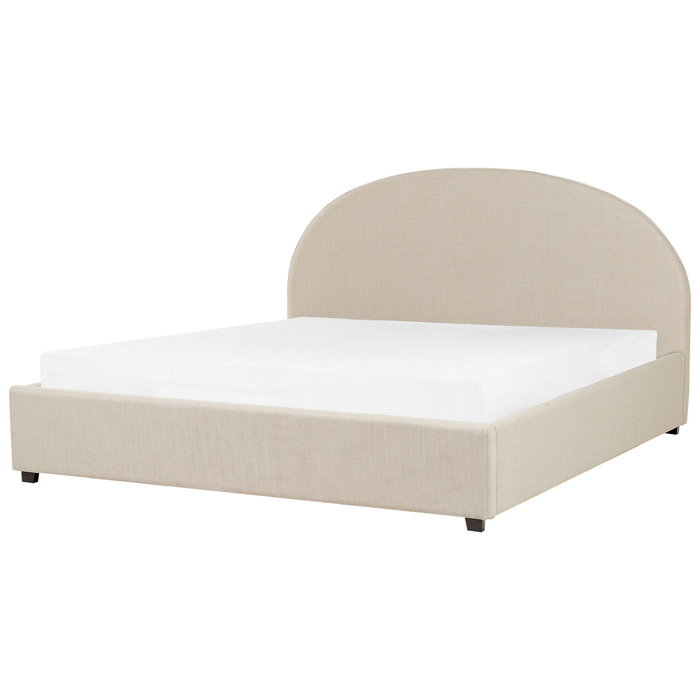 Beliani-VAUCLUSE-Bed met opbergruimte-Beige-180 x 200 cm-Polyester