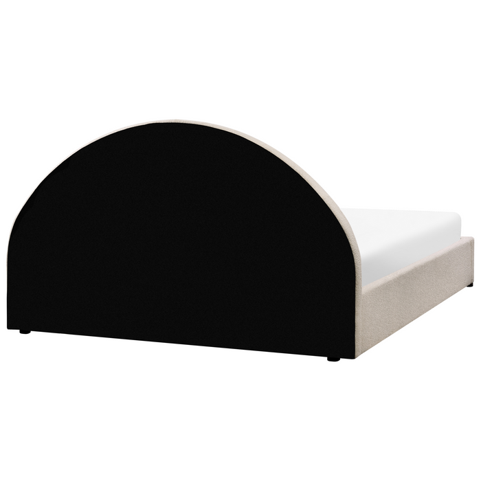 Beliani-CHADENET-Tweepersoonsbed-Gebroken wit-180 x 200 cm-Bouclé