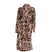 LINNICK Flanel Fleece Badjas Leopard - bruin