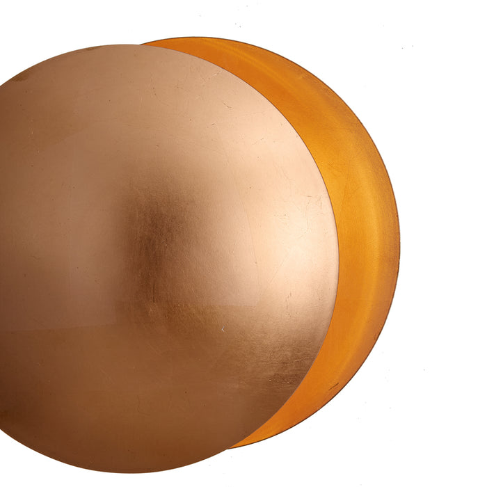 QAZQA Moderne wandlamp koper 34.5cm 2-lichts - Sunrise