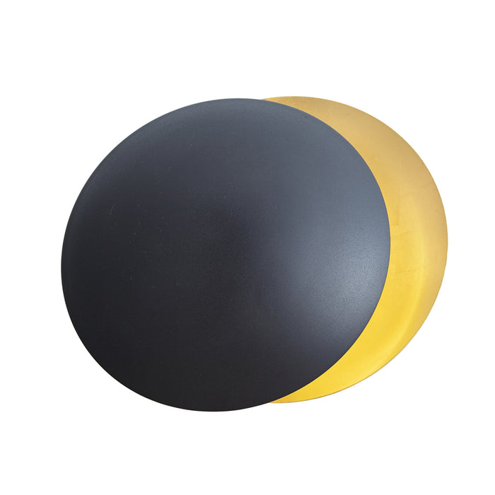 QAZQA Moderne wandlamp zwart met goud 34.5cm 2-lichts - Sunrise