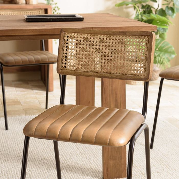 Macabane Set van 2 eetkamerstoelen Marcello leer