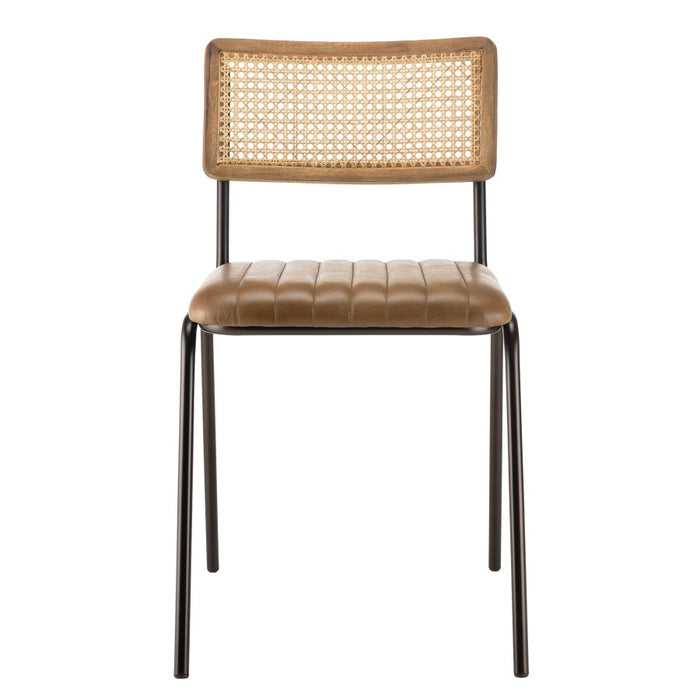 Macabane Set van 2 eetkamerstoelen Marcello leer