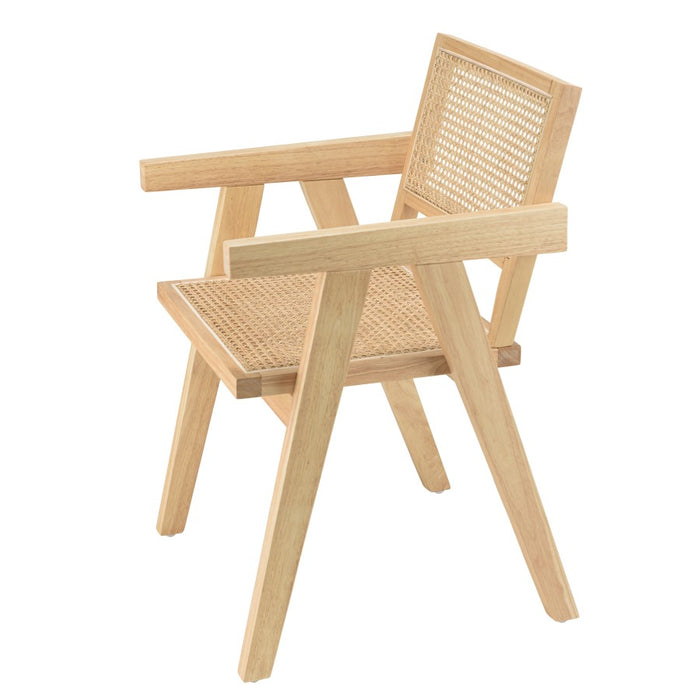 Macabane Eetkamerstoel Agathe rubberhout