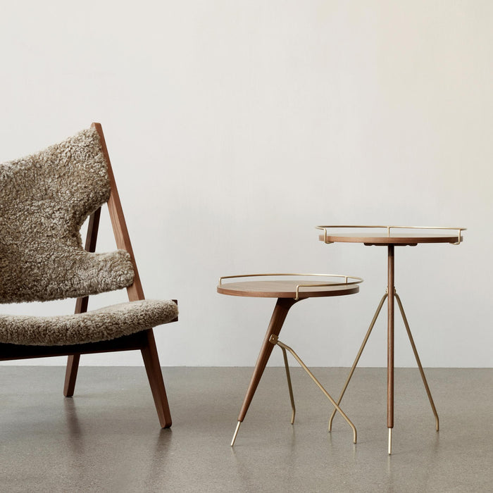 Audo Copenhagen Umanoff bijzettafel Ø60 walnoot|messing