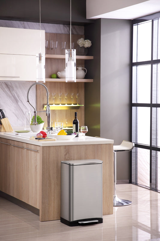 EKO Vuilnisbak Matzilver 40.3 x 34.5 x 65 cm