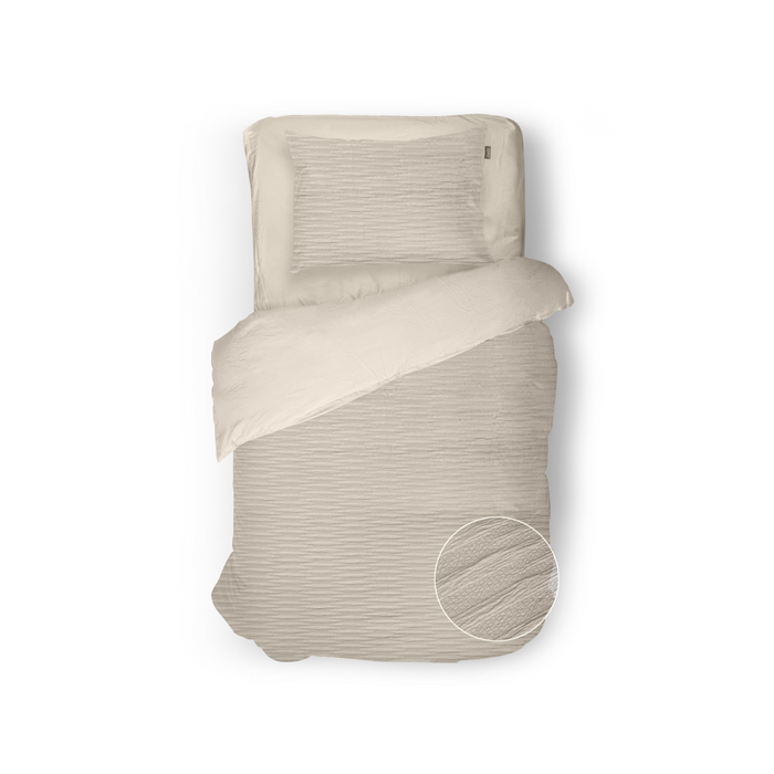 Eleganzzz Dekbedovertrek Micropercal Serenity Flow - sandy beige