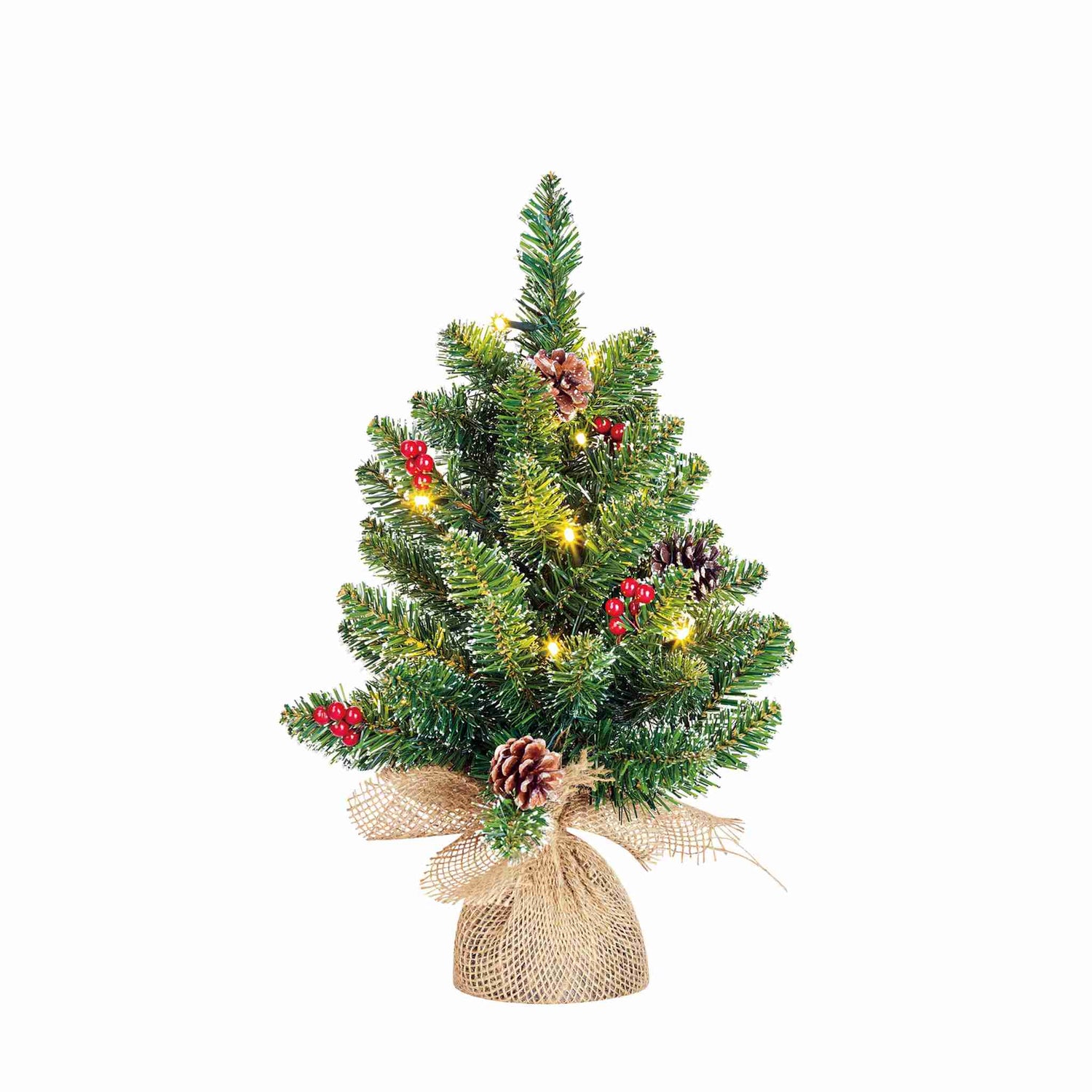 Black Box Kunstkerstboom Creston - 35x35x45 cm - Pvc - Groen