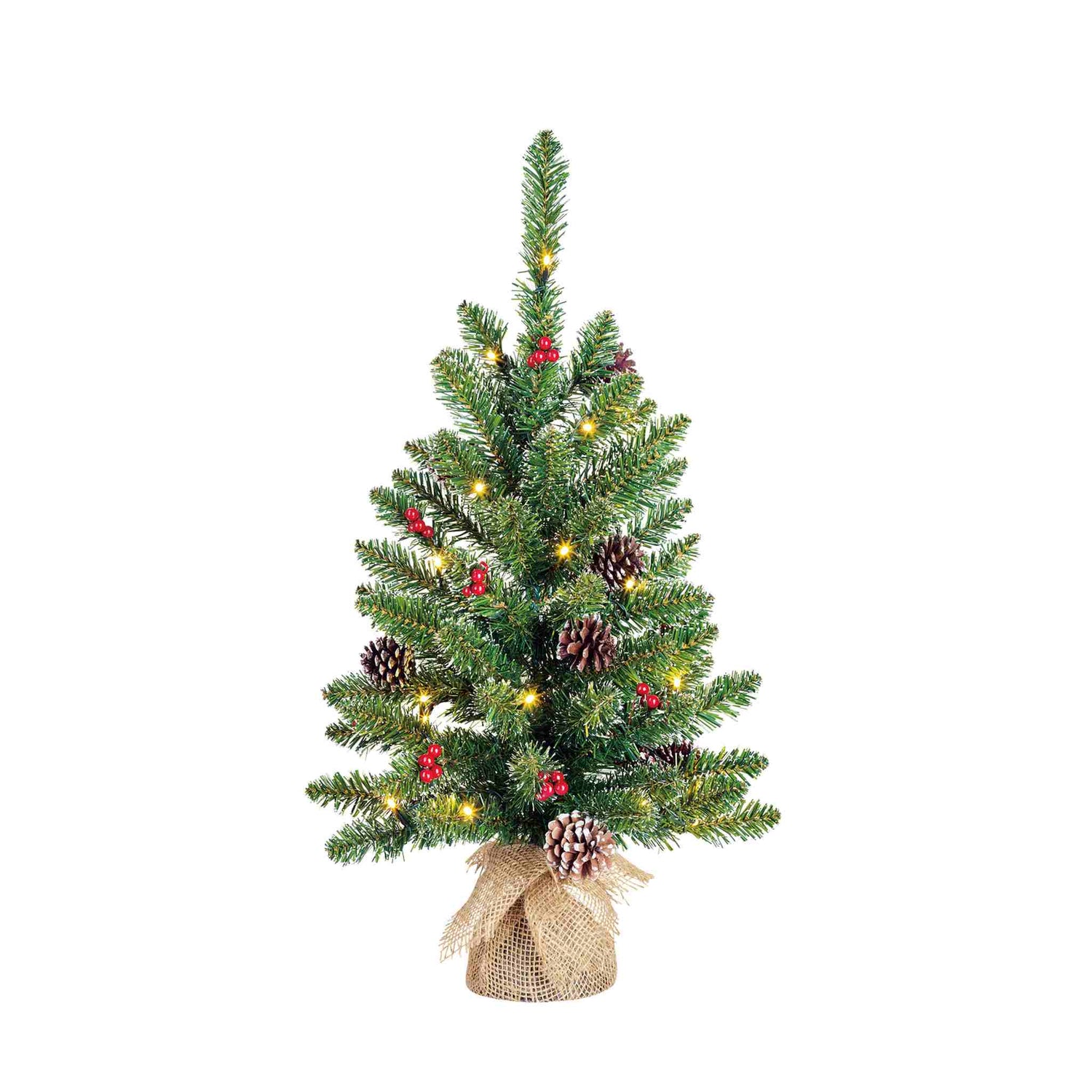 Black Box Kunstkerstboom Creston - 41x41x60 cm - Pvc - Groen