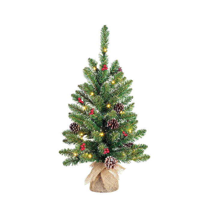 Black Box Kunstkerstboom Creston - 41x41x60 cm - Pvc - Groen