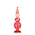 Mica Decorations Kerstversiering Finial - 15x15x47 cm - Polyresin - Rood