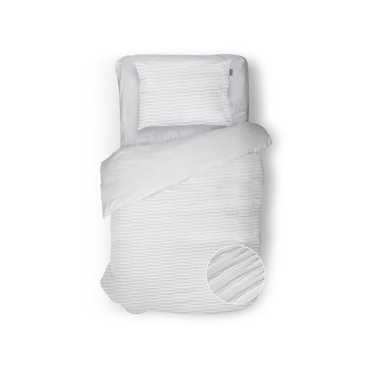 Eleganzzz Dekbedovertrek Micropercal Serenity Flow - pure white