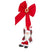 Mica Decorations Kerstversiering Santa bow - 38x15x90 cm - Polyester - Rood