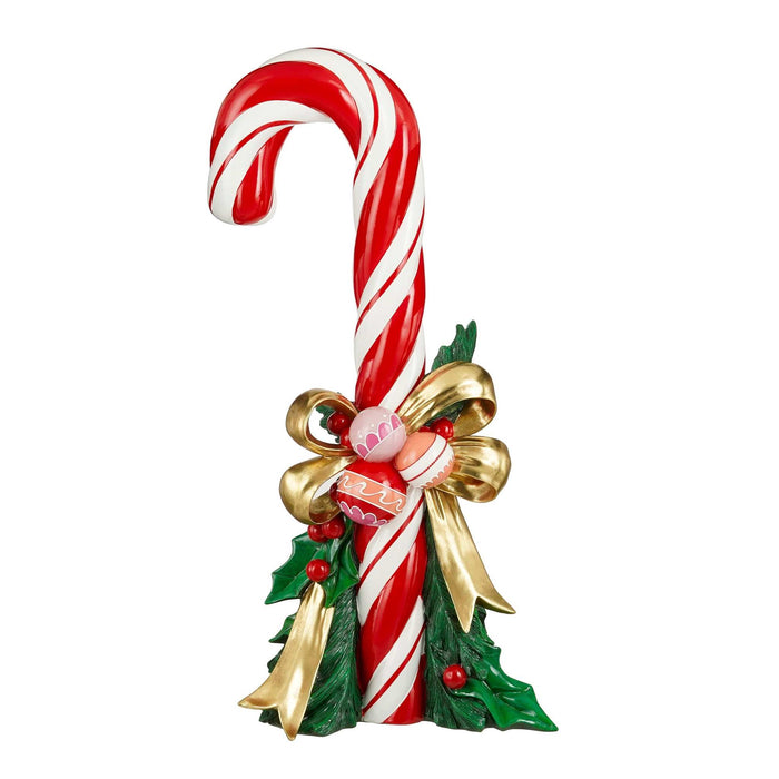 Mica Decorations Kerstversiering Candy - 66x51x136 cm - Polyresin - Rood