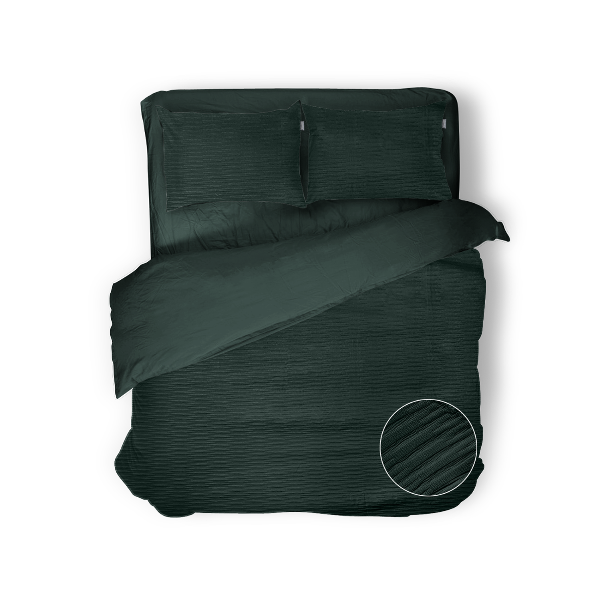 Eleganzzz Dekbedovertrek Micropercal Serenity Flow - deep teal