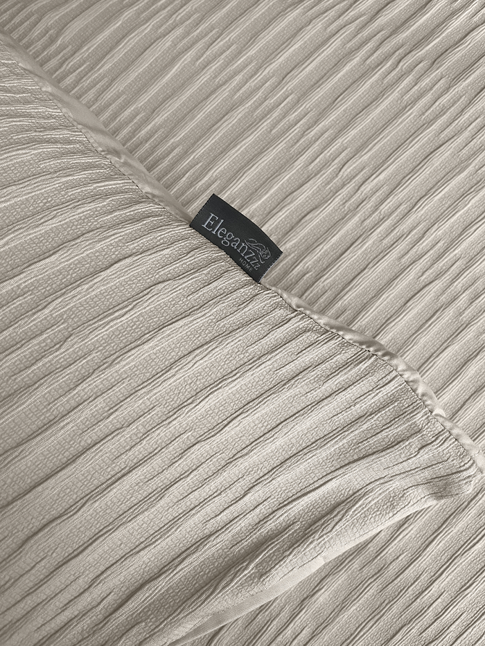 Eleganzzz Dekbedovertrek Micropercal Serenity Flow - sandy beige