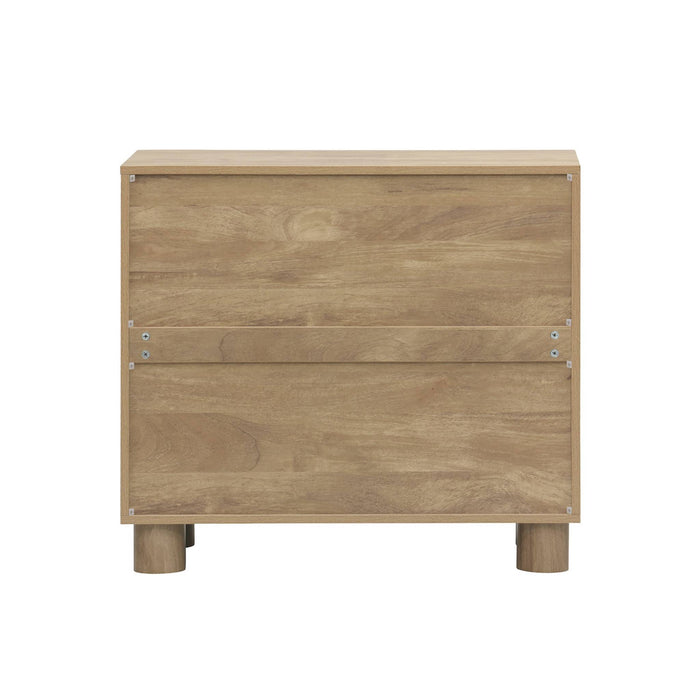 sweeek - Exotisch dressoir met houteffect van mangohout 2 deuren 80 cm