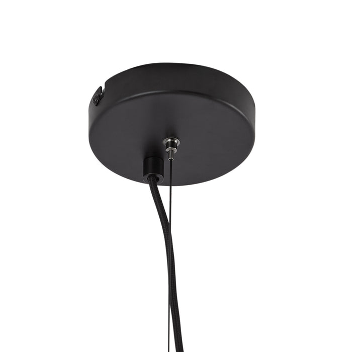 QAZQA Moderne kroonluchter zwart met smoke glas 9-lichts - Laura