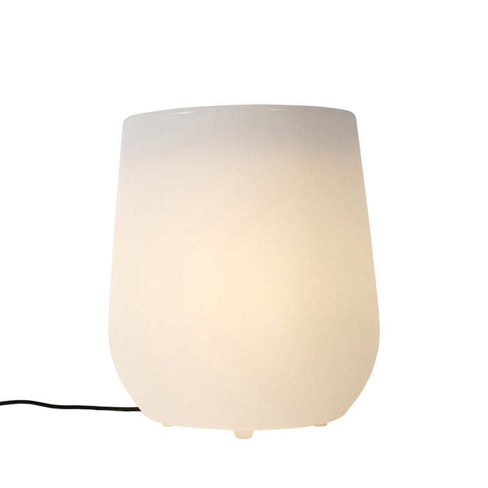 QAZQA Smart buiten vloerlamp bloempot wit IP44 incl. Wifi A60 -