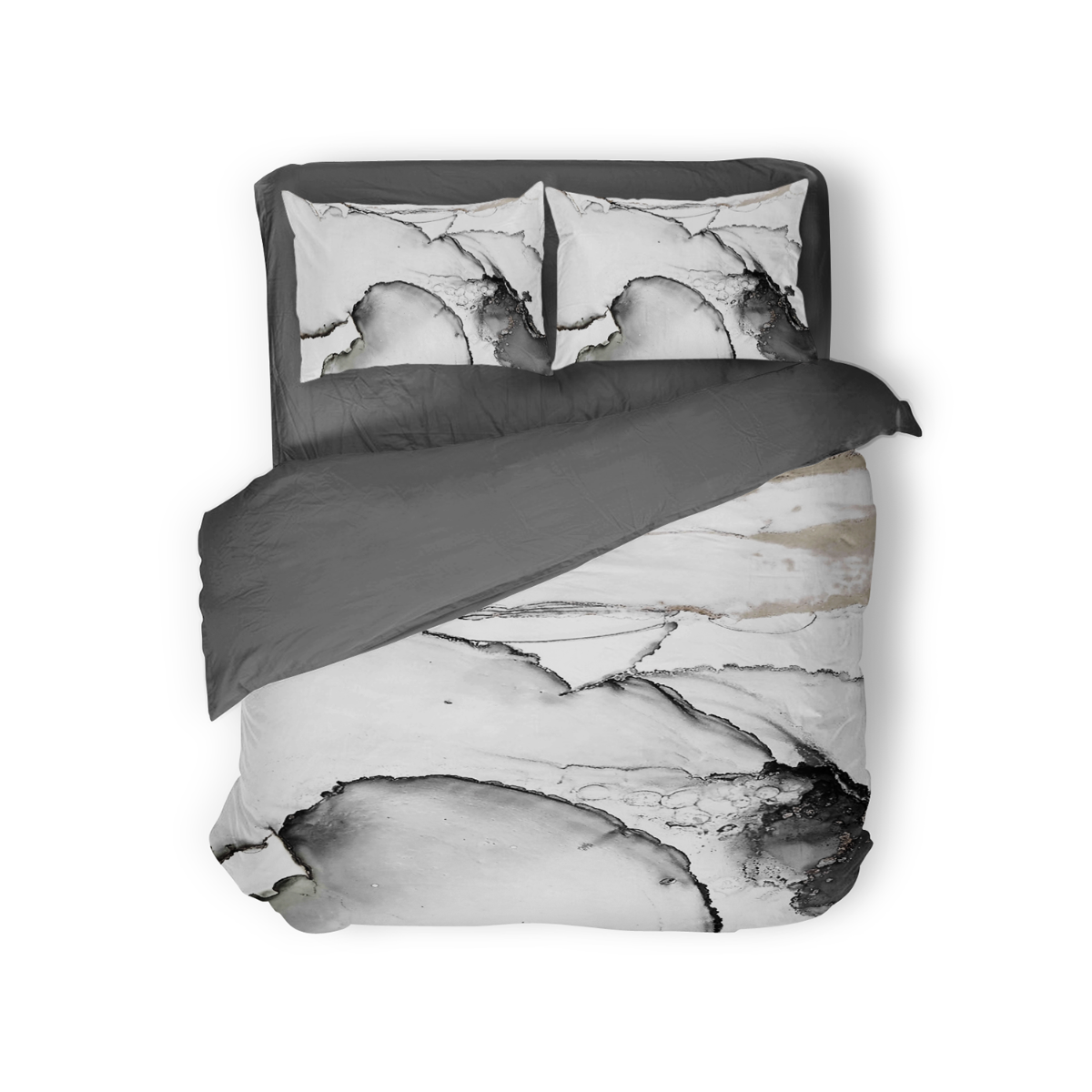 Eleganzzz Dekbedovertrek Micropercal Crystal Drops - grey