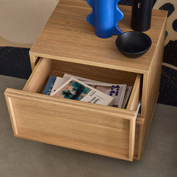 sweeek - Nachtkastje houtlook 2 lades (set van 2)