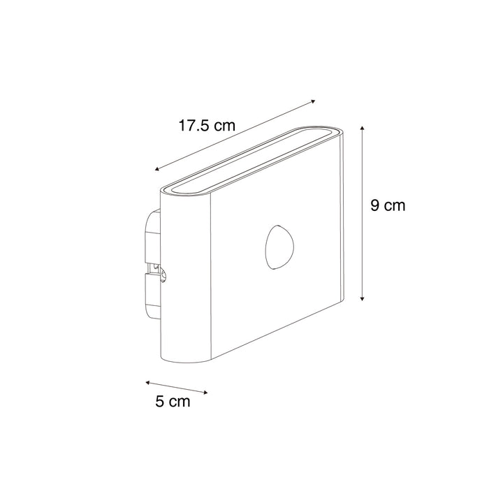 QAZQA Wandlamp zwart 4-stap sensor magnetisch incl. LED oplaadbaar -