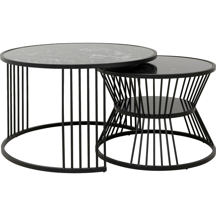 Salontafel Roma (2|Set) zwart Kare Design