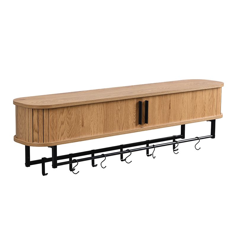 Kapstok 120x24x32 cm - XXXL - Wandkapstok Kiruna - 12 haken - Licht...