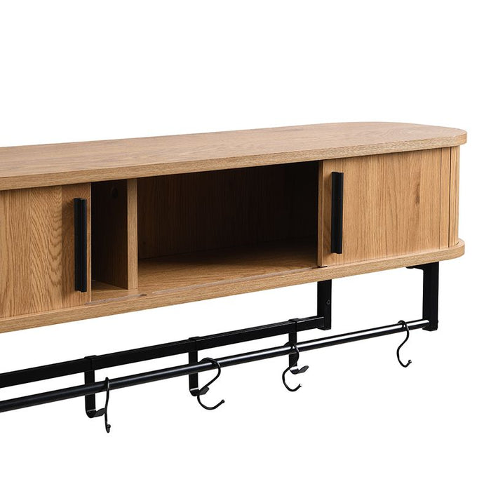 Kapstok 120x24x32 cm - XXXL - Wandkapstok Kiruna - 12 haken - Licht...