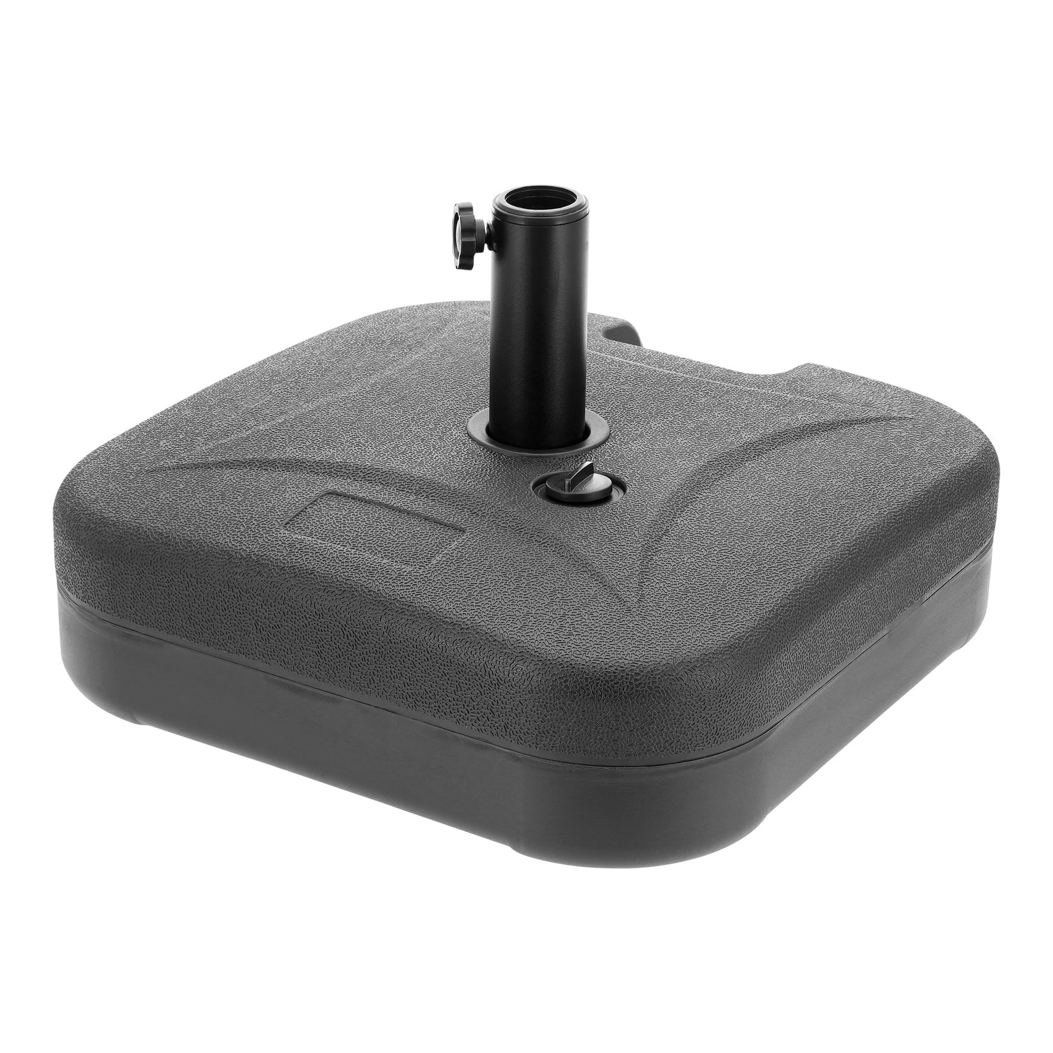 ACAZA Parasolvoet - Parasoltegels - Parasolvoeten - tot 24 kg - zwart - Vierkanten Parasolvoet - Parasol Voet - Parasol Tegels