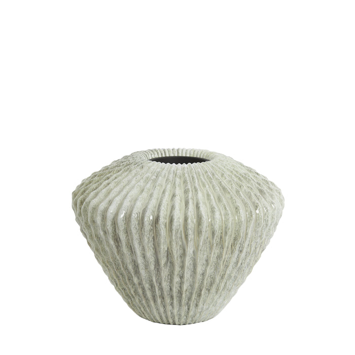 Light & Living Light&living Vaas deco Ø66x53 cm CACTI glans mint groen