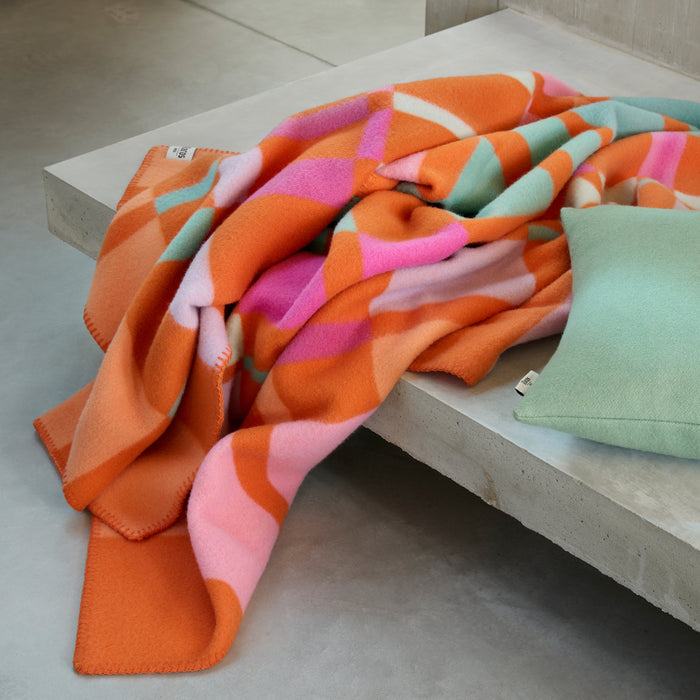 Røros Tweed City Plaid 67 x 100 cm - Oranje