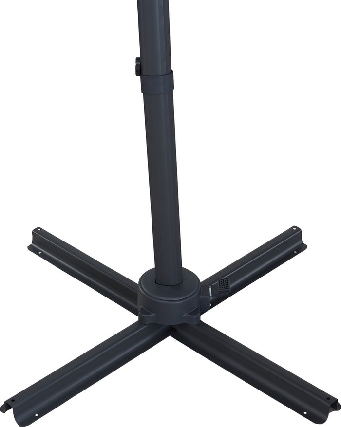 ACAZA Zweefparasol - Zweefparasols - Zweefparasol vierkant - 250x250 cm - Vierkant Zeil - Sterke Zweef Parasol - Taupe