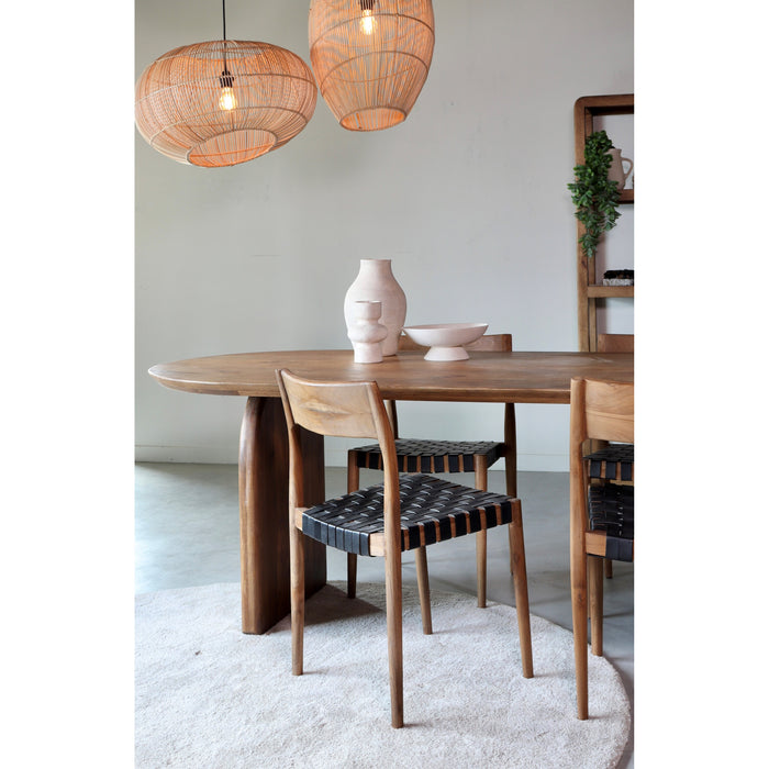 Raw Materials Bullnose eettafel gesloten onderstel bruin - 180 cm