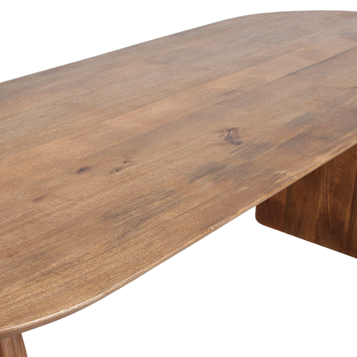 Raw Materials Bullnose eettafel gesloten onderstel bruin - 180 cm