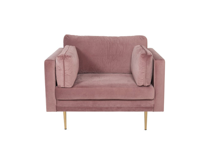 Renzo Fauteuil - Roze Velours